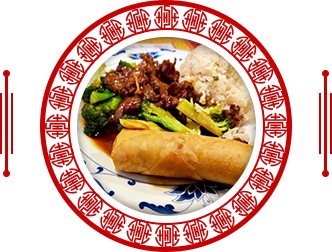 Beef with spring roll